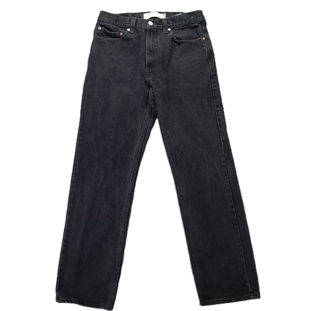 Levis 505 Jean Men 32x31, Tag 32x32 Black Straight Leg 100% Cotton Regular Fit
